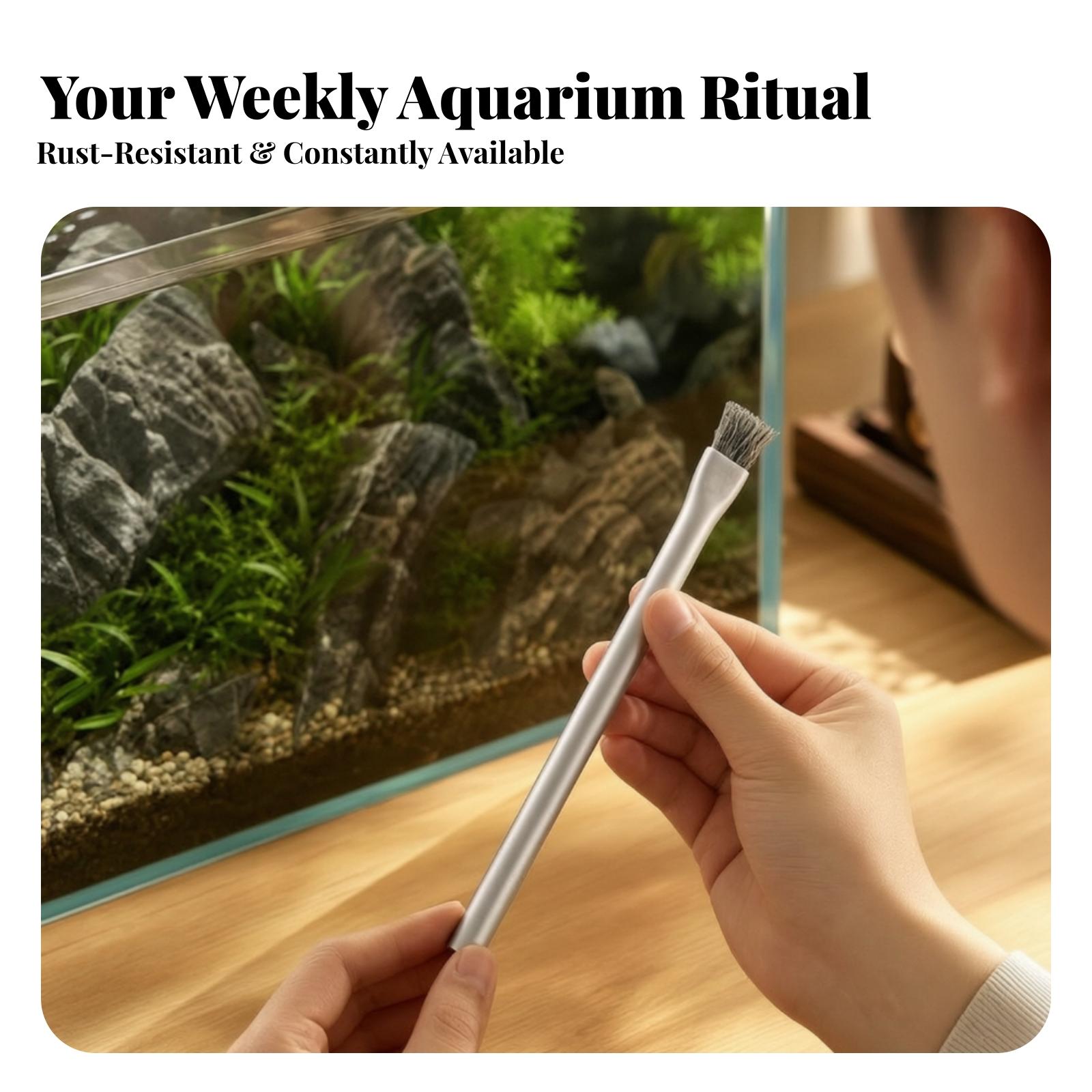 Planted Aquarium Cleaning Kit - Hard Biofilm Cleaning Brush for Aquarium