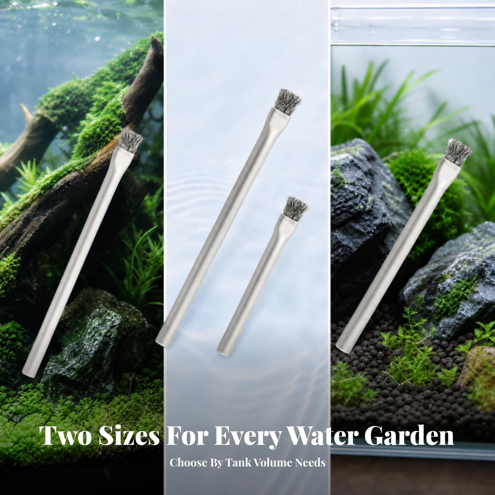 Planted Aquarium Cleaning Kit - Stainless Steel Wire Biofilm Brush Firm