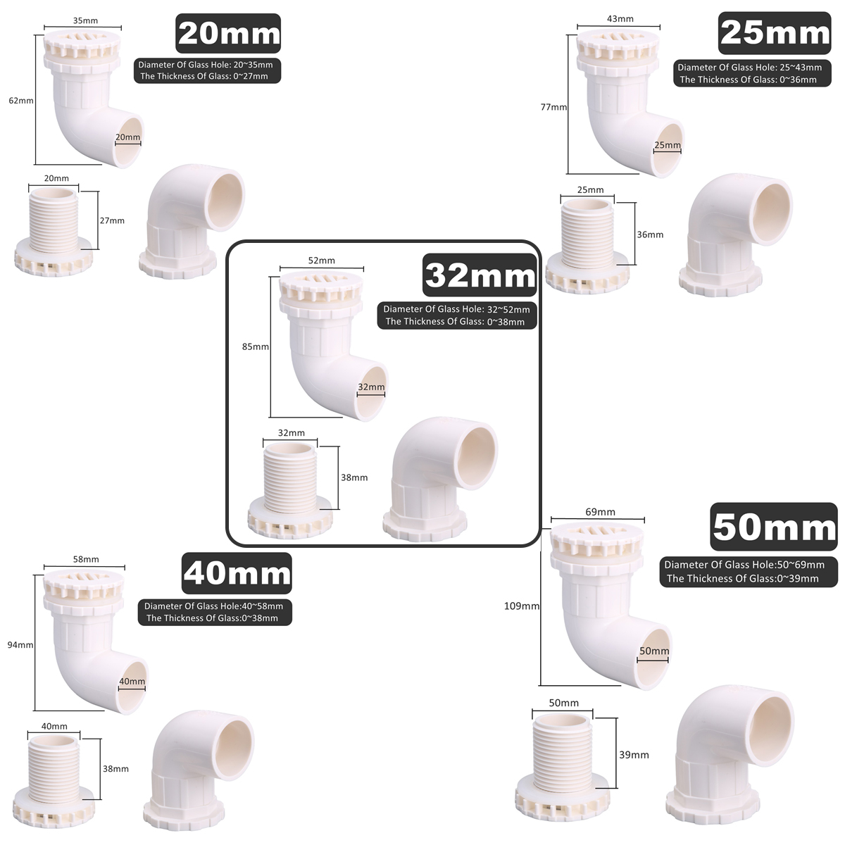 1pc 20/25/32/40/50mm PVC Pipe  - Aquarium Planet review and price