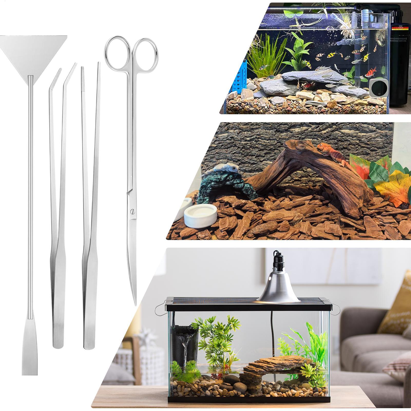 4pcs Aquarium Tool Kit Stainle - Planted Aquarium Cleaning Kit review and price
