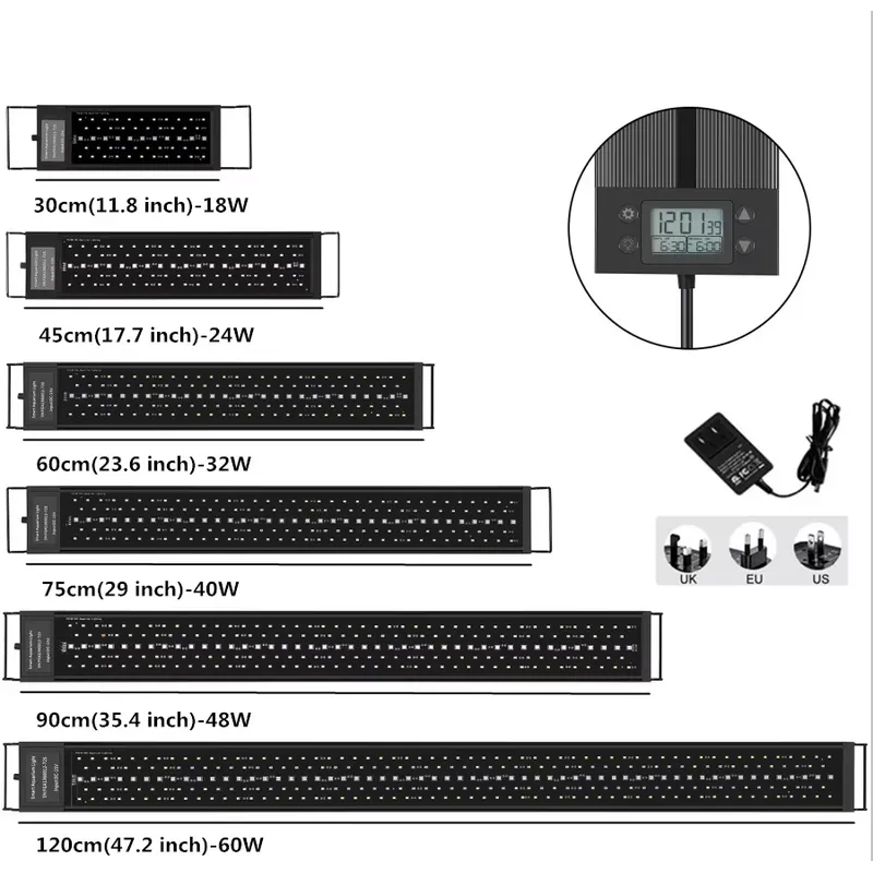 LED Aquarium Light 45cm 24W wi - Planted Aquarium Hours review and price